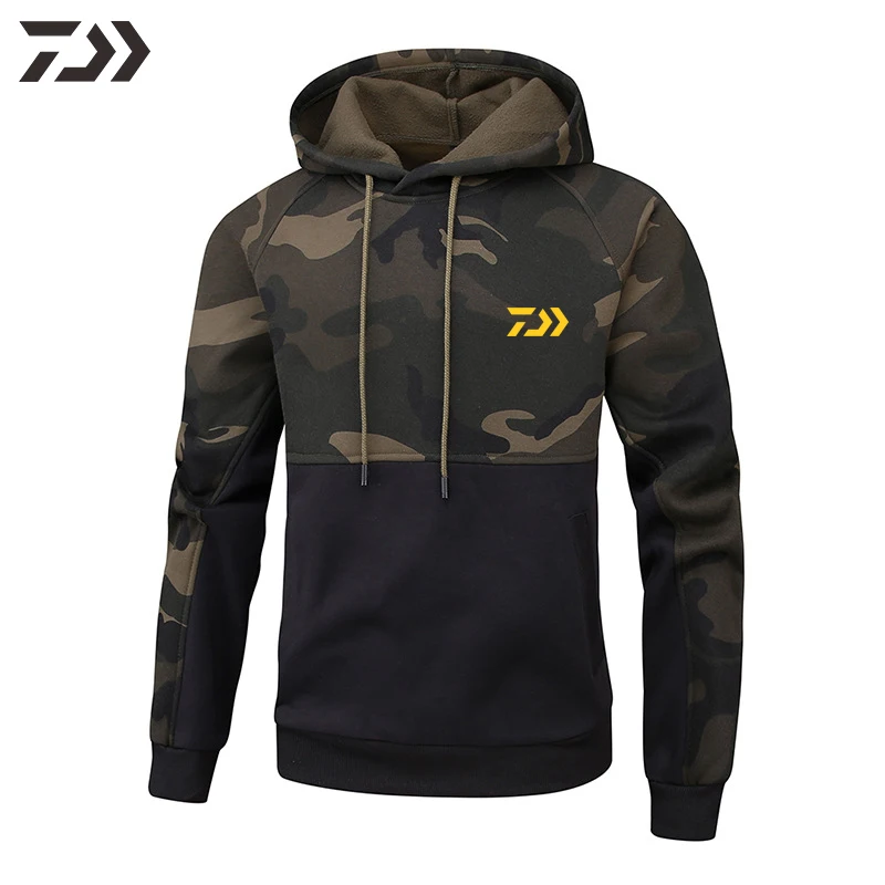 

DAIWA Fishing Sweatshirt Men Camouflage Fishing Hoodies Autumn Fishing Shirt Long Sleeve In Fishing Clothing Outdoor Casual Men