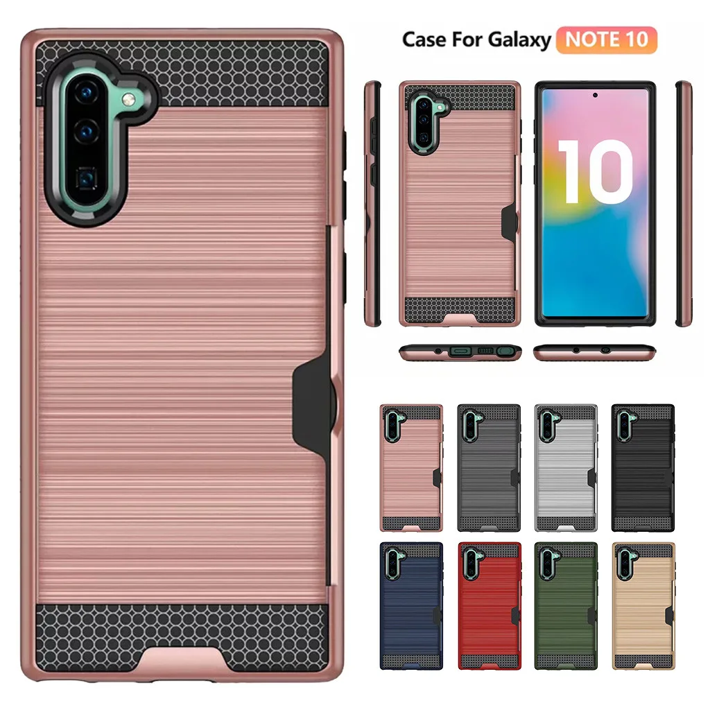 Чехол для телефона samsung Galaxy Note10 Note 10 + тонкий плагин карта Нескользящая задняя