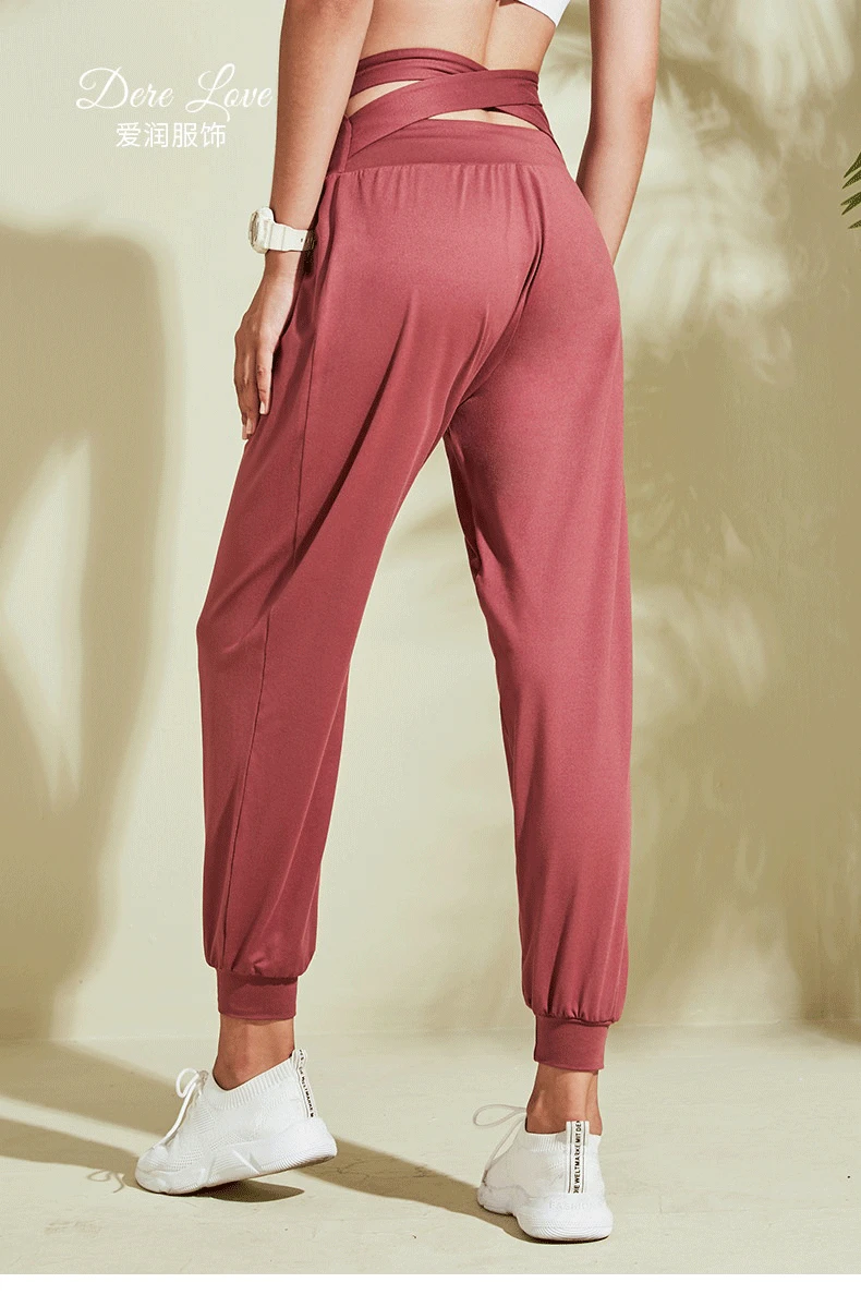 

Ladies Sweatpants Cross Back Sweatpants Loose Sweatpants Women's Trousers Soft High Waist Pants Clothing Casual Yoga Pants