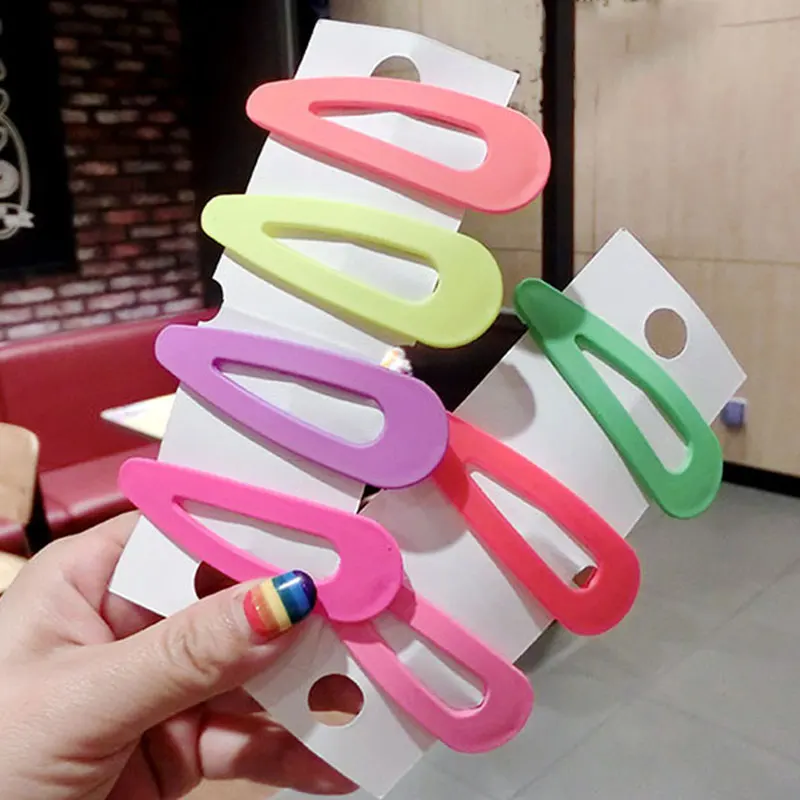 Флуоресцентные цветные геометрические заколки для волос BB сделай сам