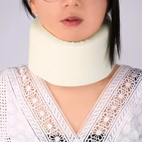safety soft white firm foam cotton cervical traction collar neck jaw spine head shoulder pain relief adjustable neck tractor