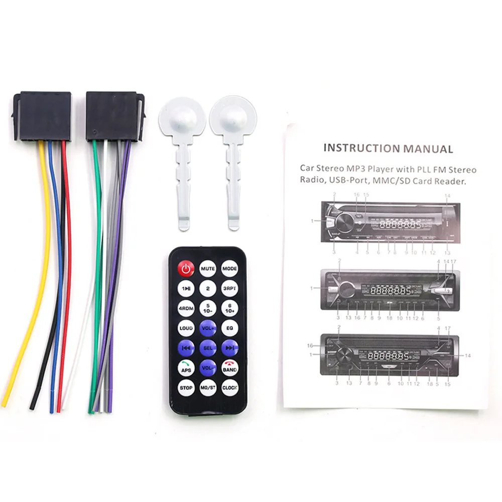 

YUNLINLI 12V Universal Car Bluetooth Music Player Car MP3 Player High Fidelity Sound Quality FM Radio Support U Disk TF Card