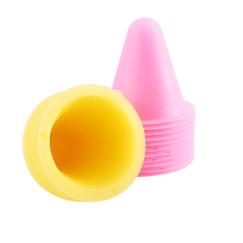 10 Pcs/Set Plastic Skating Marker Cones Soccer Rollers Sports Training Slalom Roller Equipment Skate Pile Marking Cup |