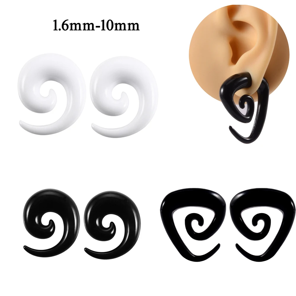 Acryl Liebe Schwarz Weiß Herzförmige Hohl Transparent Ohr Gauge Piercing Klar Ohr Tunnel Ohr Expander 4mm-25mm – Detail 6