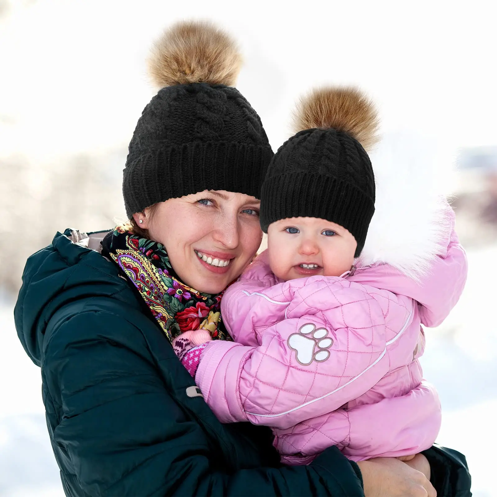 

New Family Parent Child Hat Autumn Winter Beanie Hat Basic Daily Beanie Unisex Soft Knitted Hat Elegant All-match Streetwear Ca