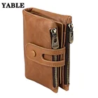 Кожаный кошелек для мужчин, противокражный кожаный кошелек с RFID-защитой