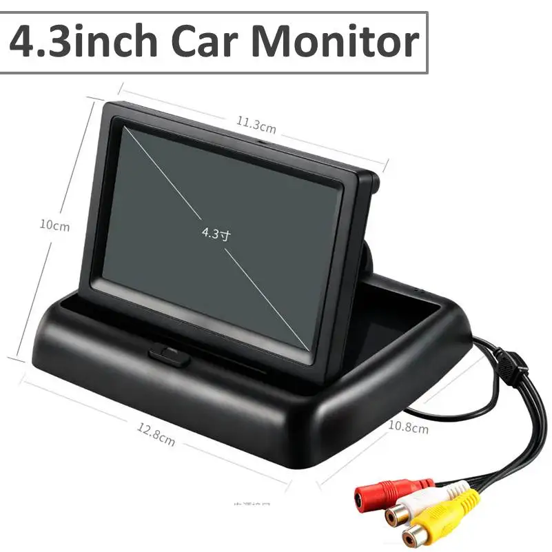4 3 дюймовый складной автомобильный монитор TFT lcd дисплей камера s заднего вида