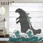 Занавеска для душа с мультипликационными динозаврами, забавные животные, динозавры в океане, водонепроницаемая, разные размеры, декор для ванной комнаты