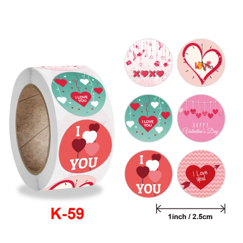 Наклейки на День Святого Валентина в виде любовных животных Свадебный пакет