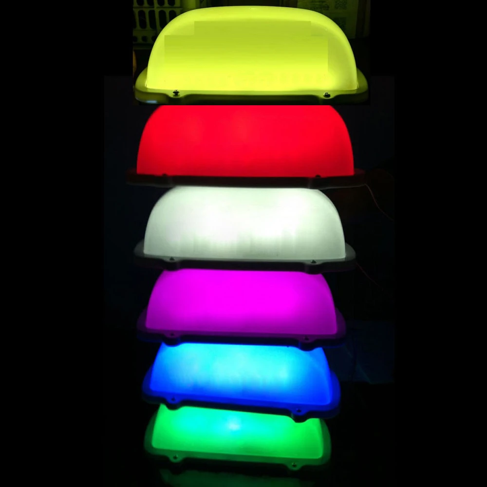 Светодиодный светильник 7 цветов СВЕТОДИОДНЫЙ знак такси автомобильный пустой DIY