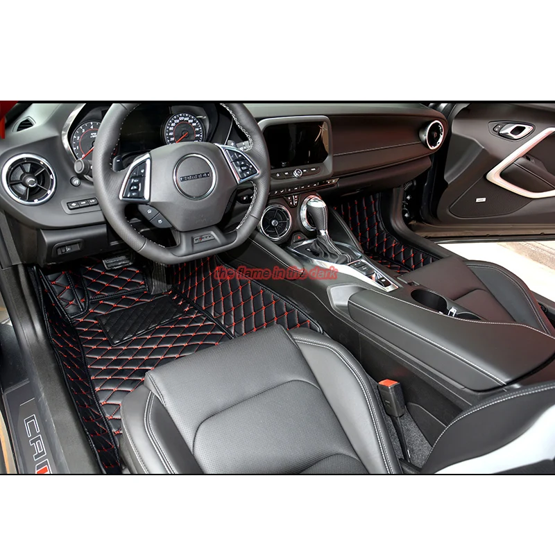 Кожаные автомобильные коврики Lsrtw2017 для автостайлинга Chevrolet Camaro 2016 2017 2018 2019 2020 2021