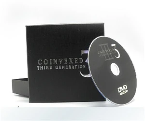 Coinvexed 3 третьего поколения (DVD + трюк), волшебные фокусы, комедия, изгиб монет, волшебная сцена, аксессуары, реквизит