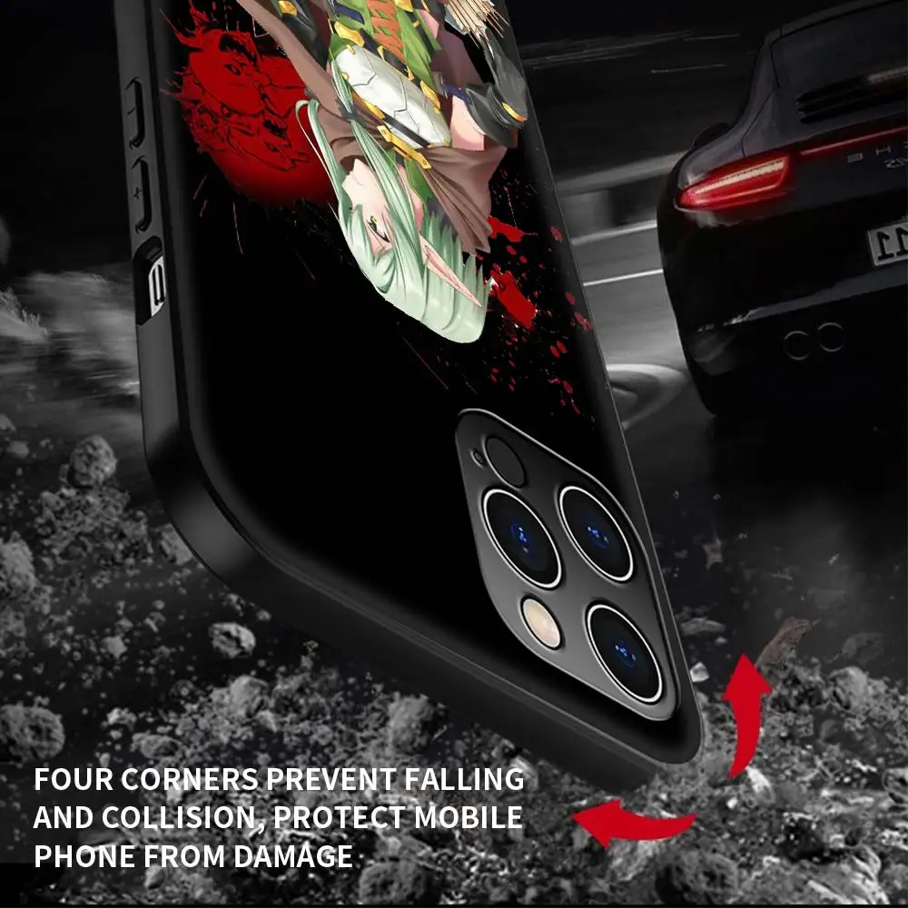 

Phone Case For iPhone 11 12 Pro Max Shell For iphone 12 11 Pro 7 8 Plus SE 2020 X XR XS Black Cover Anime Goblin Slayer Cartoon