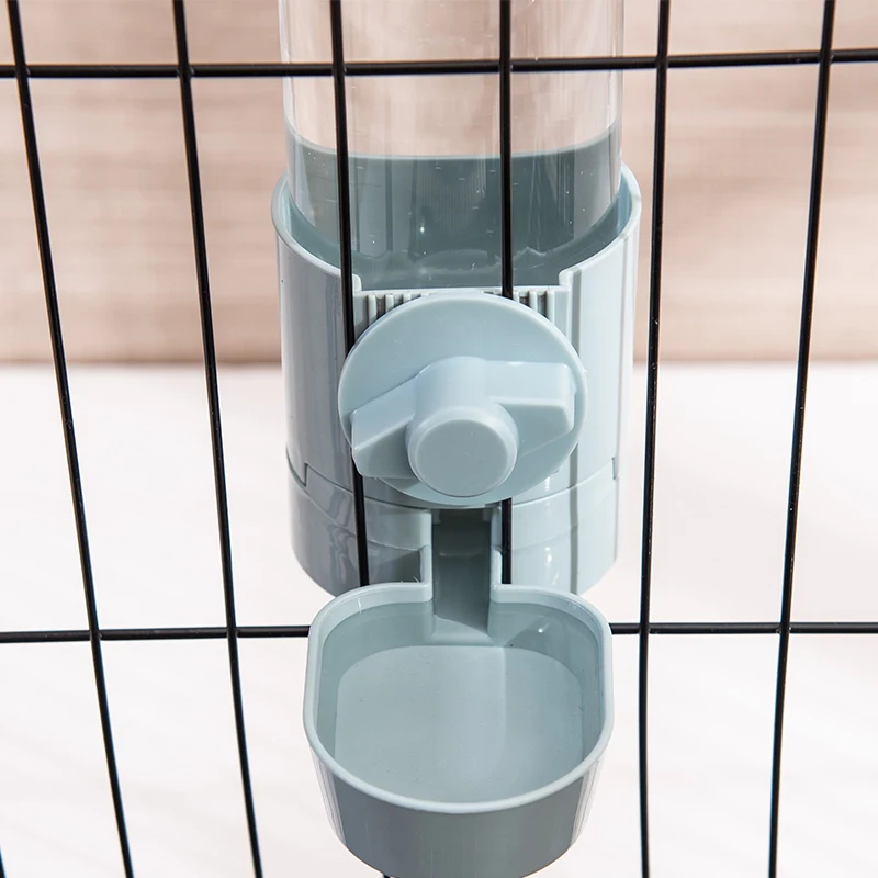 500ML Pet Cat Food Bowl Dog Drinker Can Hang Dispenser for Cats Cage Puppy Kitten Automatic Drinking Water Supplies