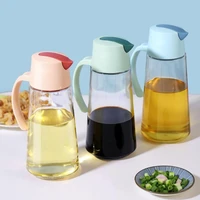 oneice oil can glass non hanging kitchen household large capacity automatic opening and closing bottle soy sauce vinegar 630ml