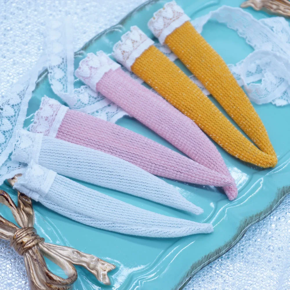 3 пары носков для кукол длинные носки ручной работы 1/6 BJD Blyth Azone аксессуары
