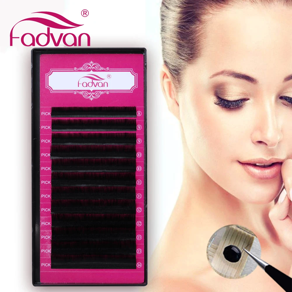 Fadvan Накладные ресницы макияж длинные Индивидуальные для наращивания J/B/C/D/DD