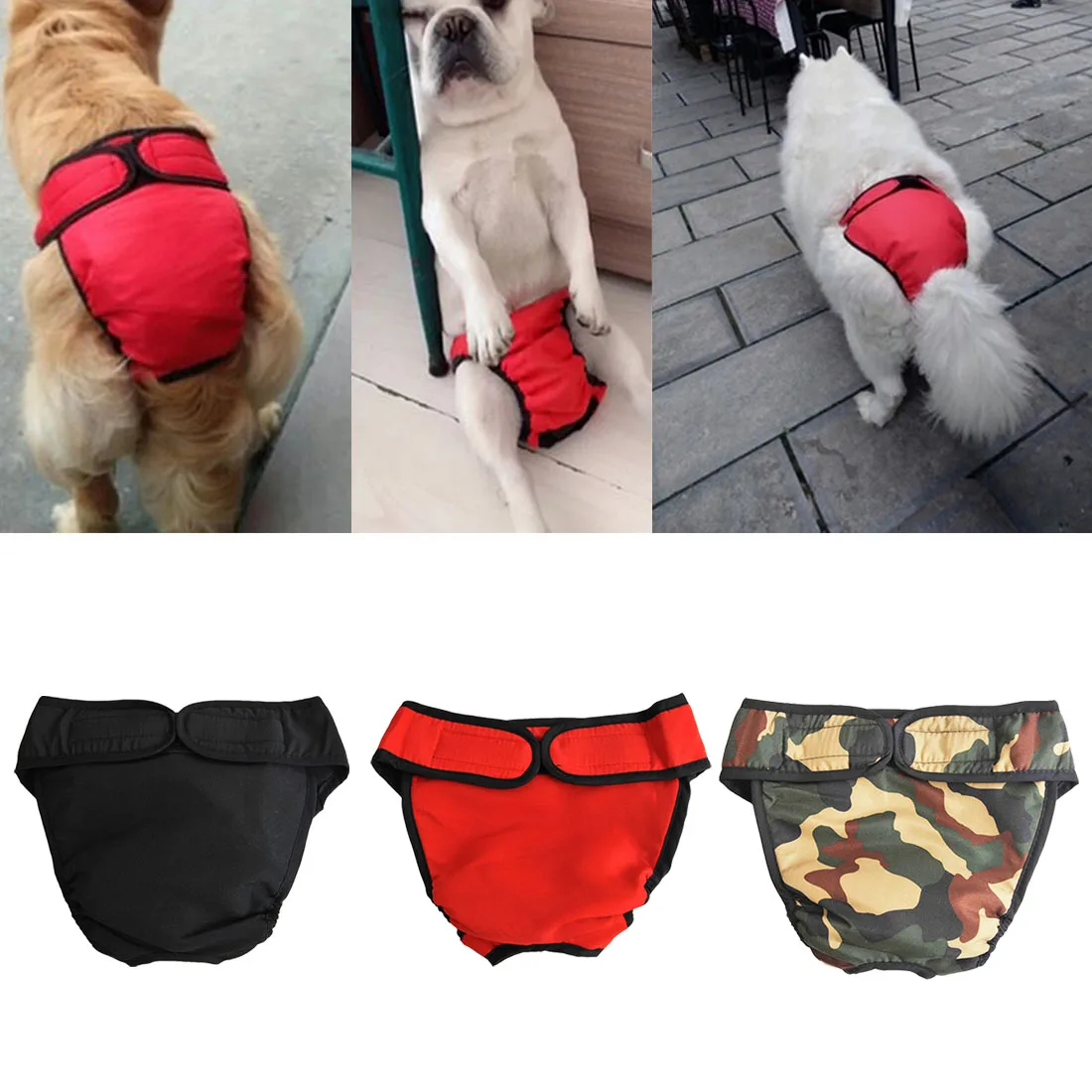 

Новые физиологические штаны для домашних животных для женщин, прочные моющиеся подгузники для собак и щенков, нижнее белье, Короткие подгуз...