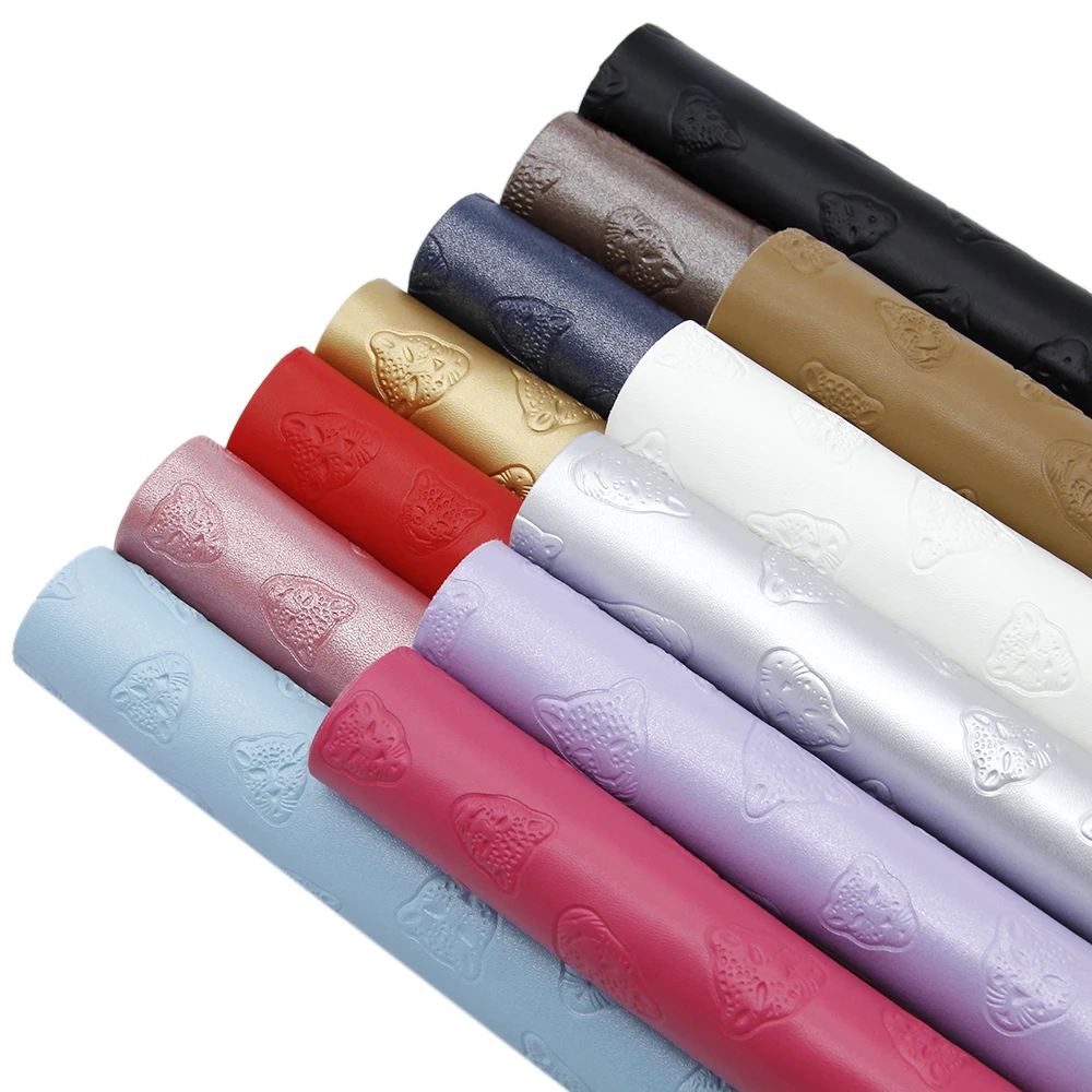 Искусственная кожа Fa20ux для бантов листы из овечьей кожи с леопардовым принтом 20