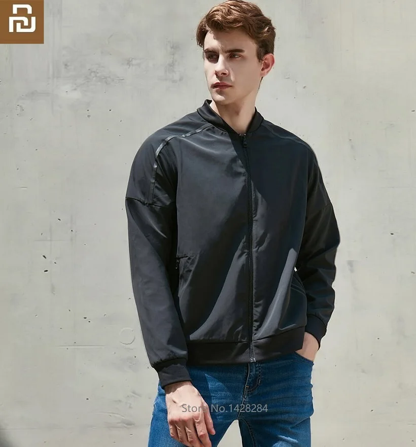 Youpin хлопок Повседневная Мужская модная бейсбольная куртка на молнии мужская