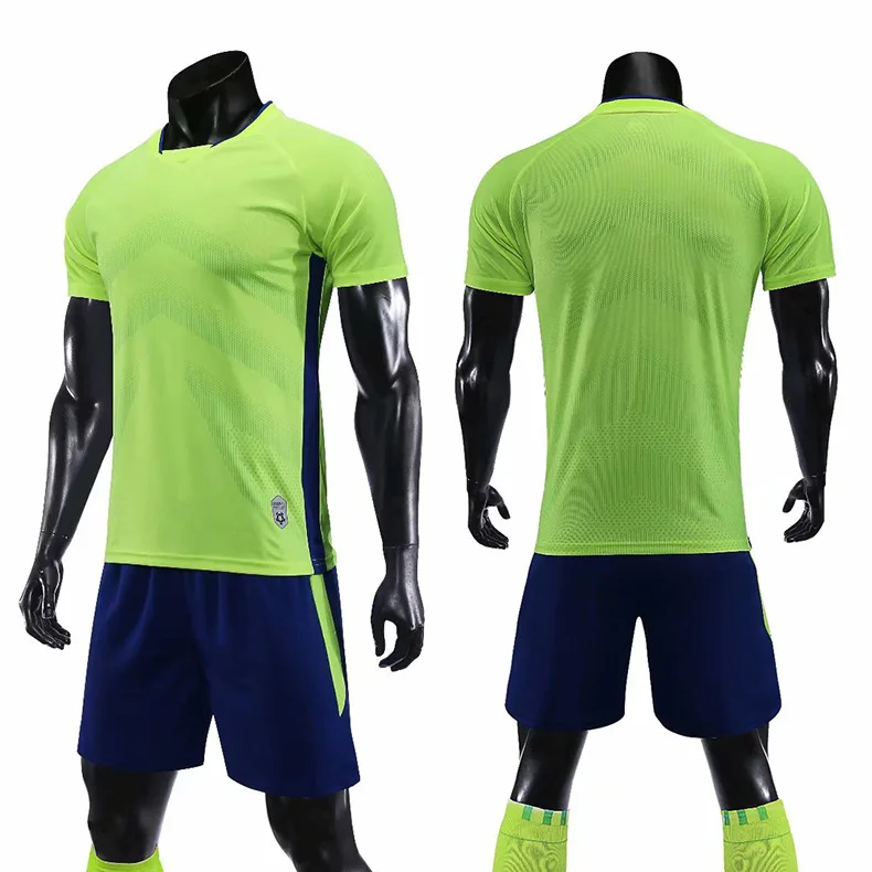Men Kids Football Jerseys Soccer Uniform Boy Fitness Shirt Gym Shorts Children Running Jogging Suit Training Workout Clothes Set - Цвет: green