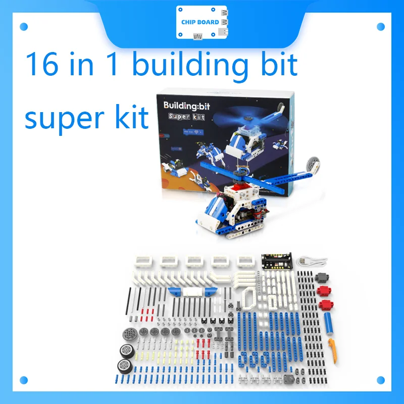 16 in 1 building bit super kit educational robot toy for Python and Makecode programming compatible with microbit V1and V2