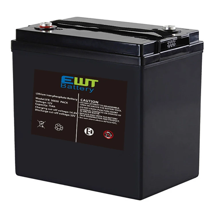 

Rechargeable battery pack 75Ah 12.8V IFR 26650 battery for ups 12v capacity 75ah / lead acid solar