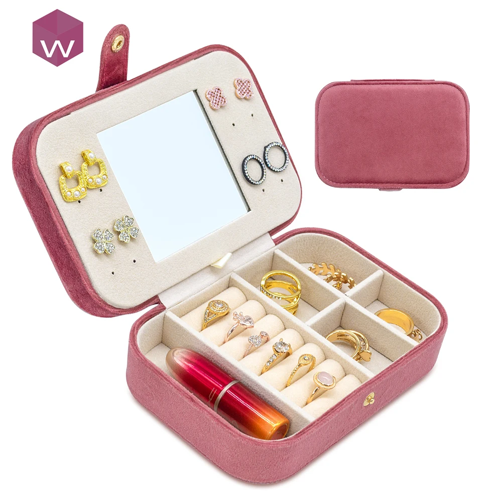 Ring Earring Necklace Jewellery Case Travel Jewelry Box Leather Jewelry Organizer