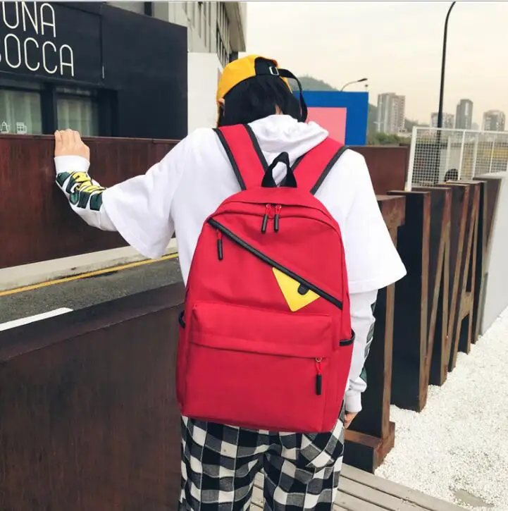 Рюкзак с изображением монстра для мужчин и женщин Студенческая сумка удобный