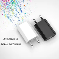 universal 1a eu us specification usb power charging adapter for iphone android series black and white safe and durable