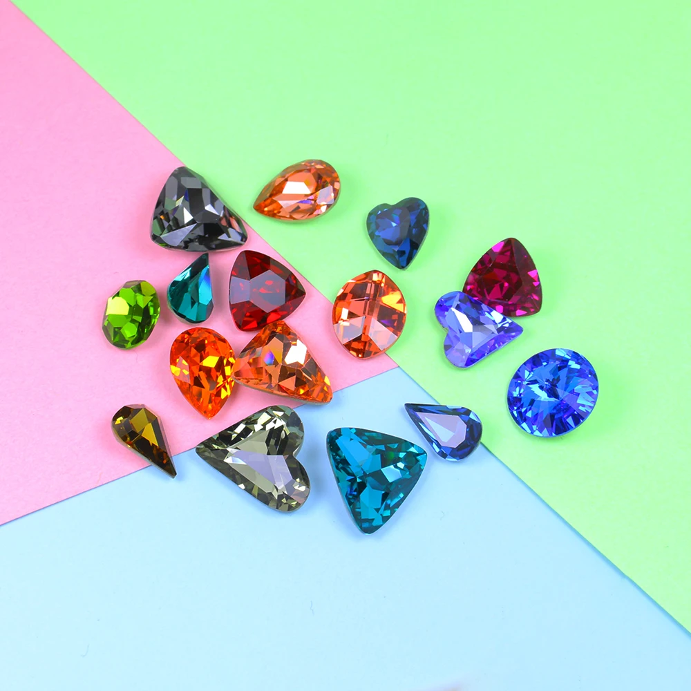 10 15 мм разные случайные цвета размеры Стразы для шитья одежды кристаллы и фото