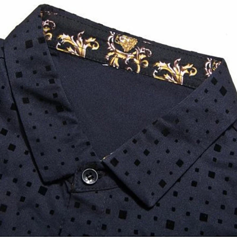 2020 Мужская модная брендовая Повседневная Деловая приталенная рубашка Camisa с