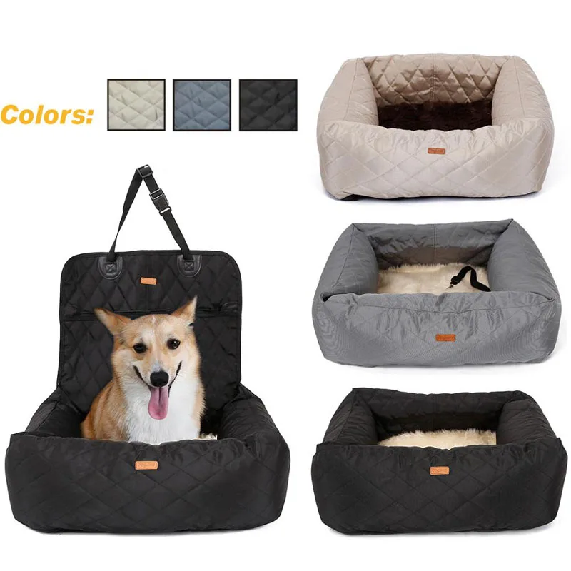

Luxury Nylon Quilted Pet Car Cover with Cushion Pet Car Cover Waterproof Car Dog Seat Cover