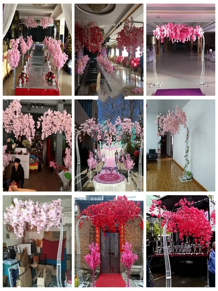 

Christmas decoration brand new height 2.6M pink artificial cherry tree road lead wedding runner aisle column mall christmas