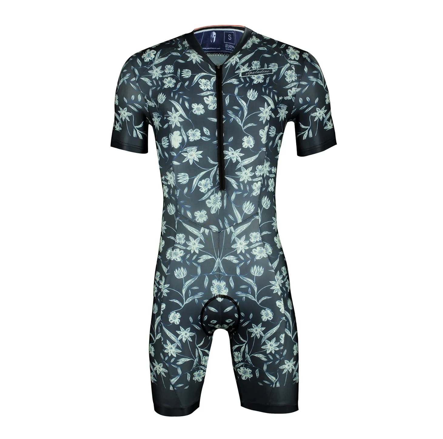 

Комбинезон мужской из лайкры, синий, дышащий, с коротким рукавом