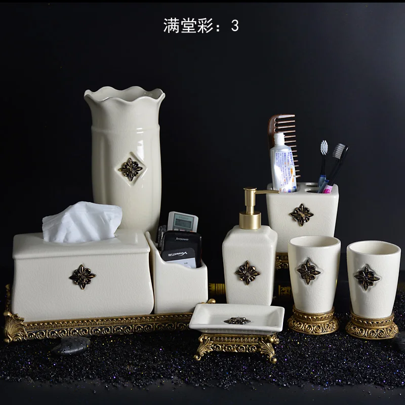 Новый минималистичный фарфоровый набор для ванной комнаты в европейском стиле