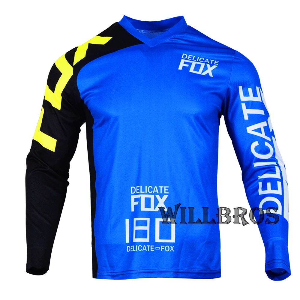 Delicate Fox 180 Race Jersey Mountain Bicycle Offroad Summer T-shirt Racing Long Sleeve Mens | Shirts &amp Tops