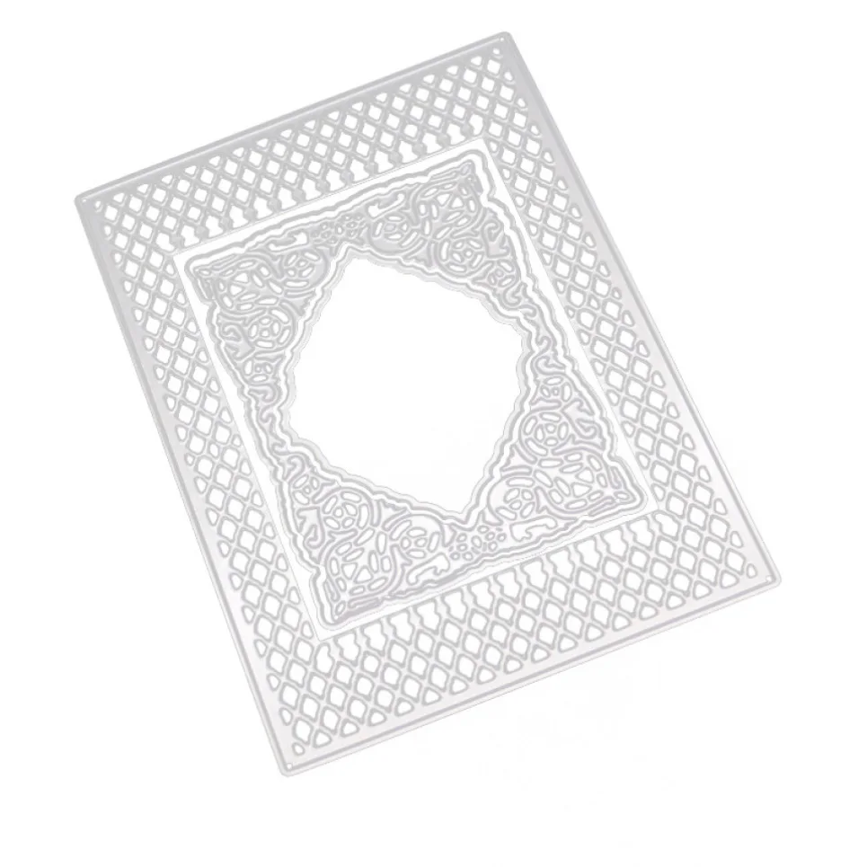 Прямоугольные металлические Вырубные штампы Цветочная решетка рамка форма для
