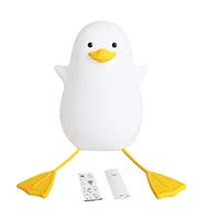 bedroom touch control adjustable brightness night light long leg portable cute duck kids usb rechargeable dormitory bedside lamp