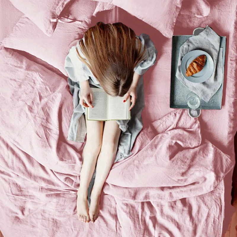 Чистый стон промытый Лен плоский лист 100% французский Лен|Простыня| |