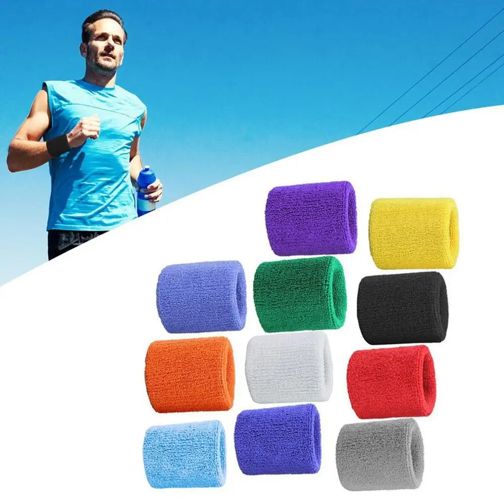 1 шт. цветной хлопковый спортивный напульсник унисекс защита для запястья