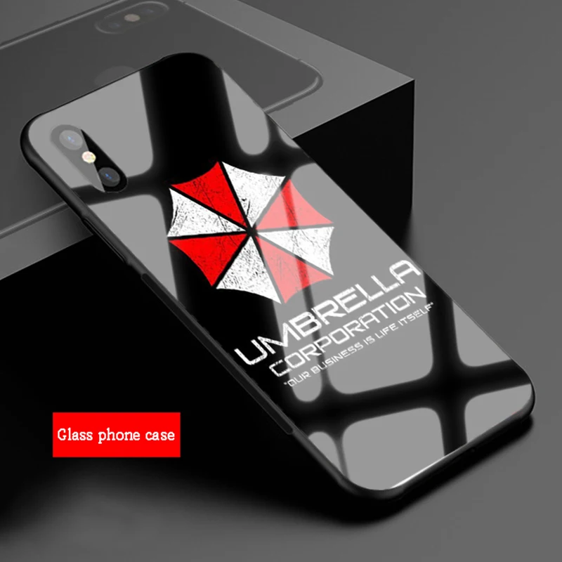 umbrella corporation tempered glass phone case for iphone 12 11 pro max 5 6 7 8 plus x xs xr xsmax shell free global shipping