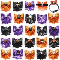 50pcs removable dogs bowties collar charms halloween pets dogs accessories pet dog bow tie collar pet holiday party products