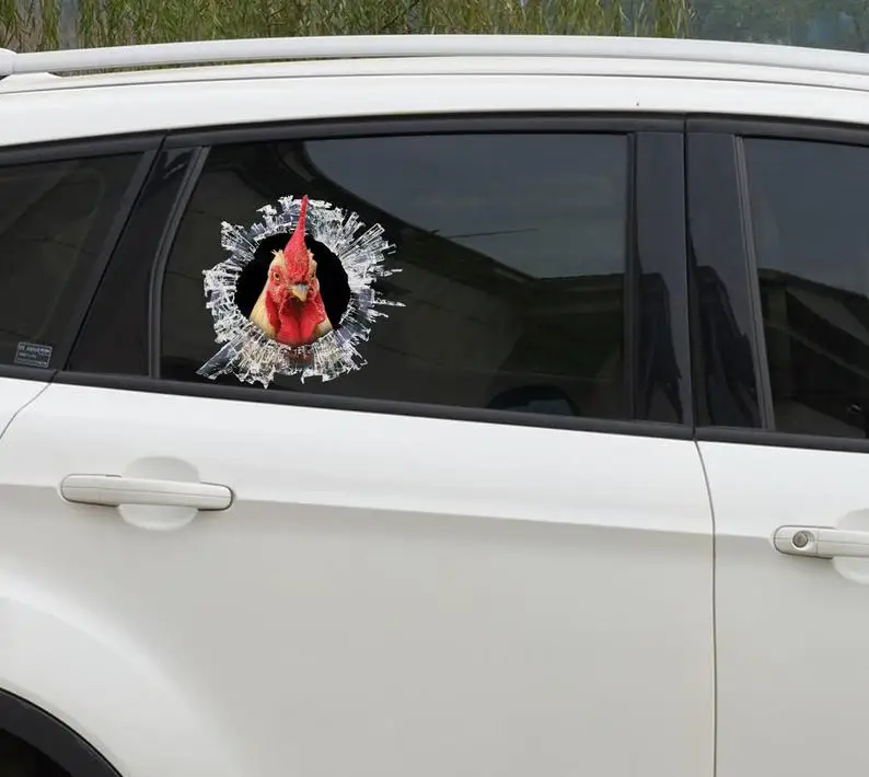 

2021 Rooster window sticker, car sticker, Rooster car decal, funny sticker
