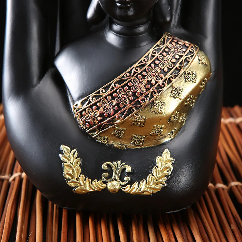 Home Decoration Buddha Statue Thailand Sculpture Green Resin Hand Made Buddhism Hindu Fengshui Figurine Meditation | Дом и сад