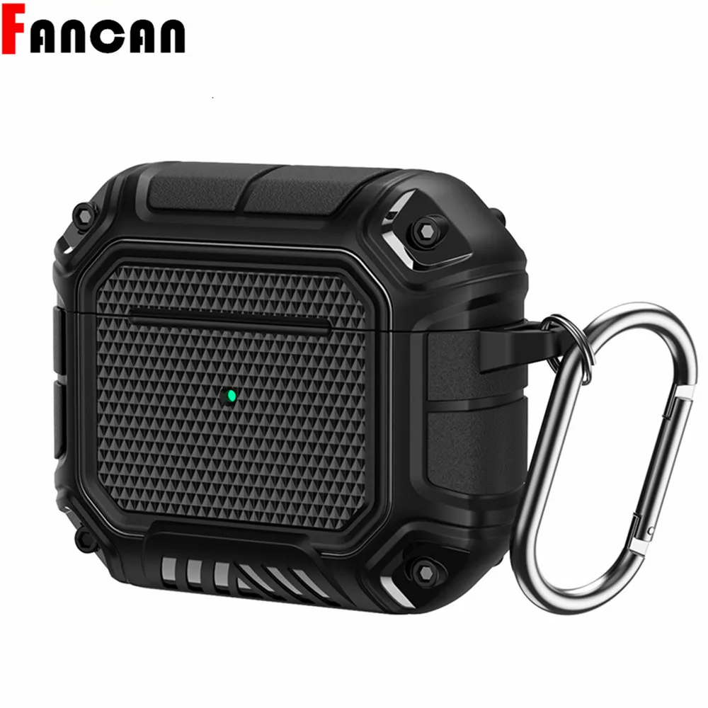 

For AirPods Pro 3 2 1 Case Full Body Rugged Hard Shell Protective Cover with Keychain for AirPod 3rd Generation Charging Case