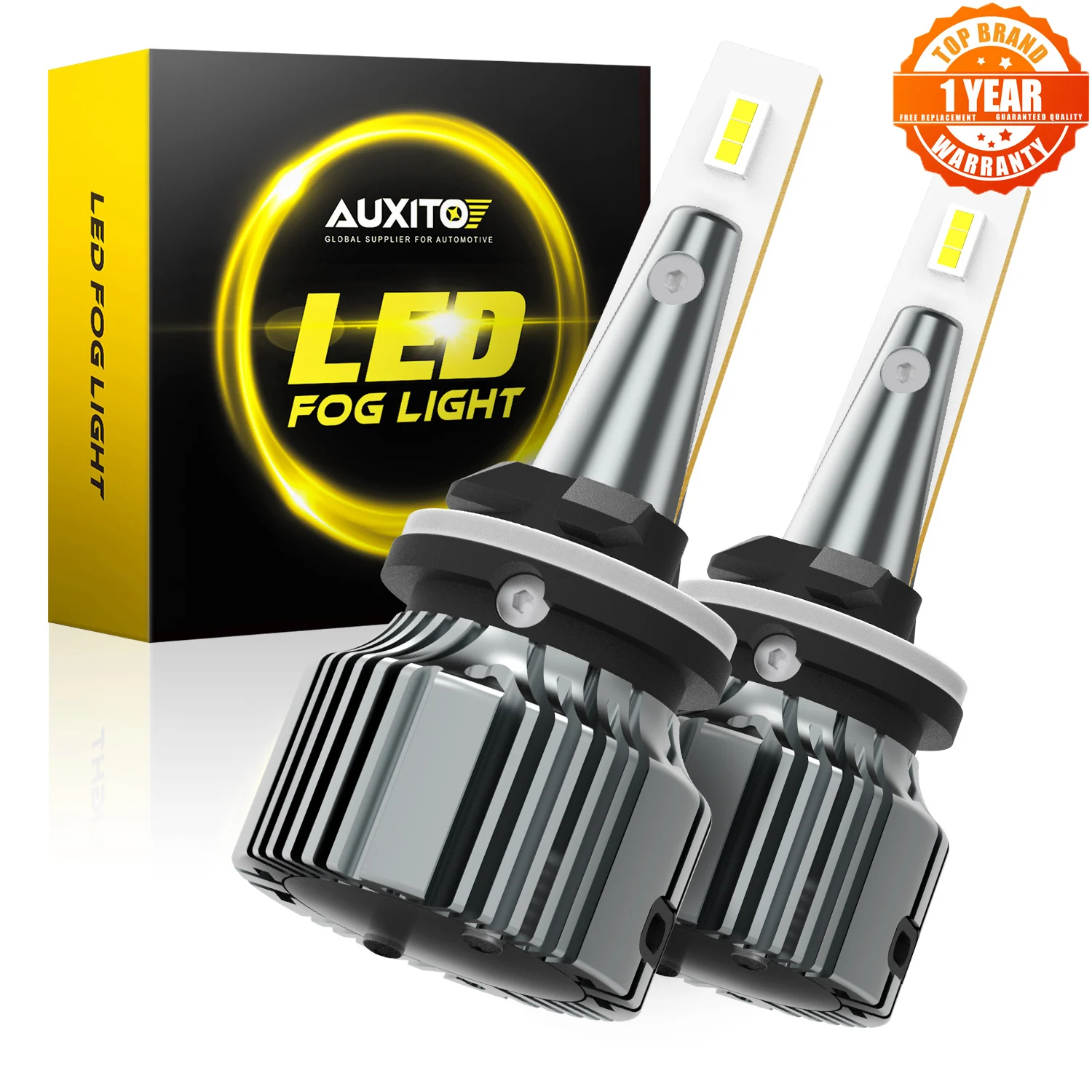 

AUXITO 2Pcs H27W/2 H27W/1 H27 LED 880 881 LED Bulb H27W 2000LM 6500K White Car Fog Light Driving Day Running Lamp Auto 12V 24V