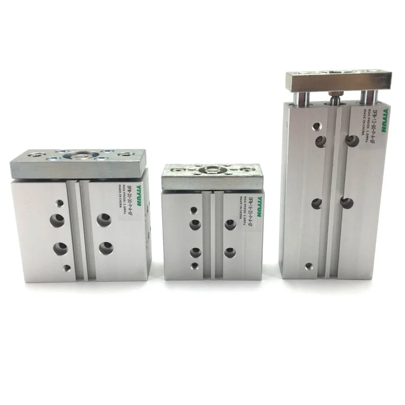 

DFM-12-10,20,25,30,40,50,75,100-P-A-GF DFM-12-10,20,25,30,40,50,80,100-P-A-KF YIYUN Pneumatic component Guided drives DFM Series