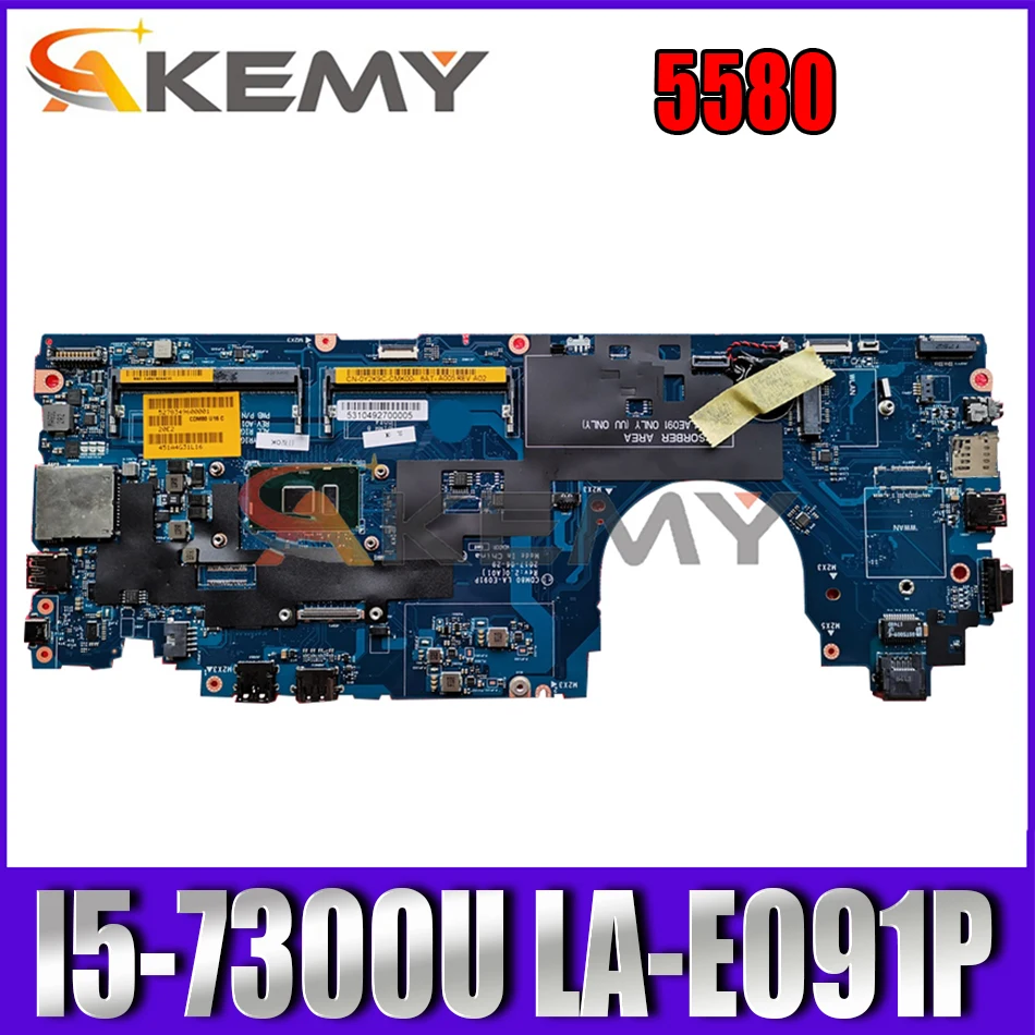 

Akemy CDM80 LA-E091P I5-7300U FOR Dell Latitude 5580 Laptop Motherboard CN-02TRDX 2TRDX Mainboard 100%tested