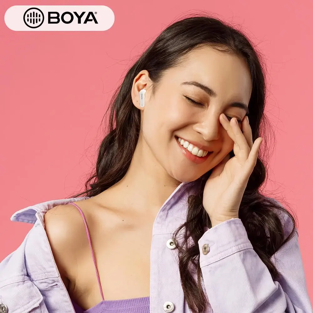

BOYA BY-AP4 настоящие Беспроводные стереонаушники Bluetooth наушники 6H цикл воспроизведения наушники умное Сенсорное управление для смартфонов